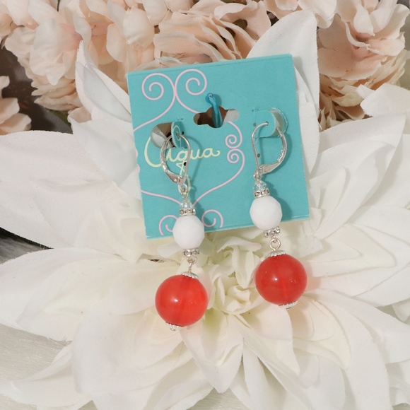 Aqua Brand Beaded Drop Earring - Picture 1 of 6